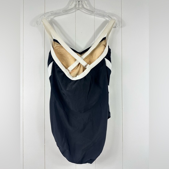 NWT Vtg Carol Wior Size 14 Slimsuit Piece USA Swimsuit Underwire Versatile Strap - Picture 3 of 7